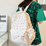 Women Student Backpack Double Shoulder Large Capacity Travel Laptop