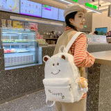 Plush Bear Backpack Girl's Travel Rucksack for Winter