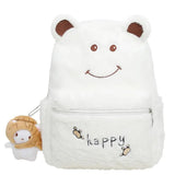 Plush Bear Backpack Girl's Travel Rucksack for Winter