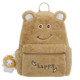 Plush Bear Backpack Girl's Travel Rucksack for Winter