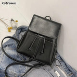 Backpack Women PU Waterproof Streetwear Casual Style Girls Female