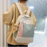 Patchwork Casual School Backpacks for Students