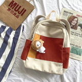 Patchwork Casual School Backpacks for Students