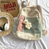 Patchwork Casual School Backpacks for Students