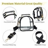 Clear Crossbody Bag Front Pocket Transparent Shoulder Bag