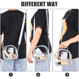 Clear Crossbody Bag Front Pocket Transparent Shoulder Bag