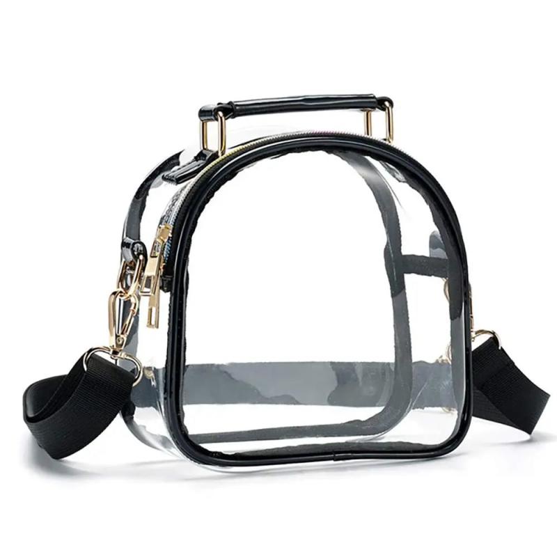 Clear Crossbody Bag Front Pocket Transparent Shoulder Bag