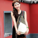 Ethnic Embroidery Canvas Backpack Travel Leisure Backpack