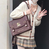 Leather Women Backpacks Shoulder Bags Girls Loilta Crossbody Bags