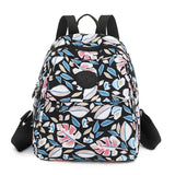 Floral Print Mini Women Backpack Nylon School Bag for Girls