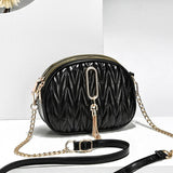 Women Shoulder Bag Tassel Chain Large Capacity Crossbody Chest Bag