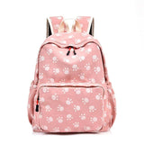 Cat Paw Print School Bags For Teenagers Girls Backpack