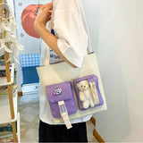 5-Piece Girls Bag Sets with Cartoon Doll Backpack, Shoulder Bag, Wallet