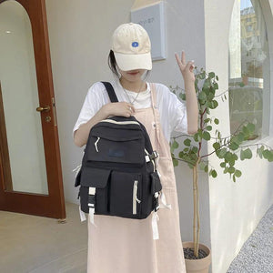 Large-Capacity School Bag Lightweight Travel Backpack