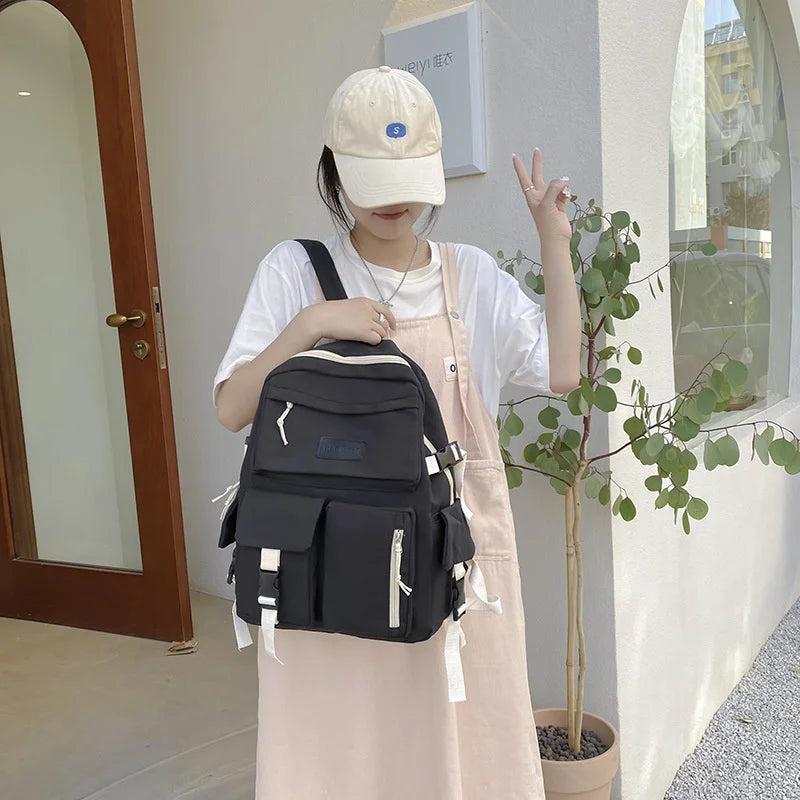 Large-Capacity School Bag Lightweight Travel Backpack