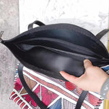 Cartoon Pattern PU Leather Handbag Shoulder Messenger Bag Large Capacity