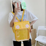 Waterproof Transparent Jelly School Backpack Women Wear-Resistant Version