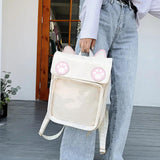 Waterproof Transparent Jelly School Backpack Women Wear-Resistant Version