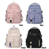 Travel Canvas Hit Backpack Preppy Style School Students Large Capacity Rucksack