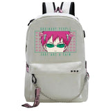 Anime Saiki K School Backpack for Teen Girls USB Backpack