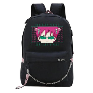 Anime Saiki K School Backpack for Teen Girls USB Backpack