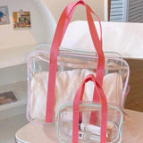 Cream Large-capacity PVC Swimming Beach Bag