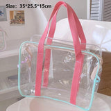 Cream Large-capacity PVC Swimming Beach Bag