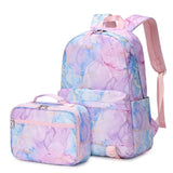 Nylon School Backpack with Lunch Bag - Student Daypack