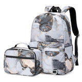 Nylon School Backpack with Lunch Bag - Student Daypack