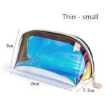 Transparent Laser Cosmetic Bag Semicircle Travel Storage Dumpling Bag