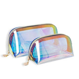 Transparent Laser Cosmetic Bag Semicircle Travel Storage Dumpling Bag