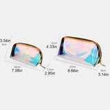 Holographic Travel Makeup Bag Transparent Cosmetic Pouch
