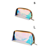 Holographic Travel Makeup Bag Transparent Cosmetic Pouch