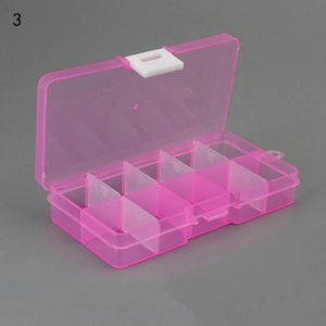 Plastic Beads Storage Multicolor 10 Slots Jewelry Packaging Boxes