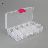 Plastic Beads Storage Multicolor 10 Slots Jewelry Packaging Boxes