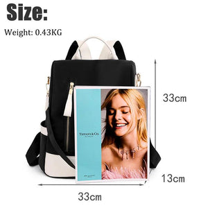 Women Backpack Purse Waterproof Oxford Anti-theft Rucksack