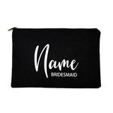 Personalized Name Bridesmaid Cosmetic Bag Bachelorette Party Makeup Bag