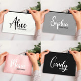 Personalized Name Bridesmaid Cosmetic Bag Bachelorette Party Makeup Bag