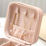 Portable Jewelry Organizer PU Leather Storage Box
