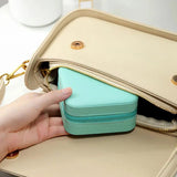 Portable Jewelry Organizer PU Leather Storage Box