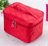 Quilted Cosmetic Bag Large Capacity Makeup Storage Handbag