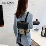 Straw PU Leather Vintage Female Backpack Pack Daypack Student Bag