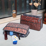 Makeup Organizer Bag Double Zipper Toiletry Storage