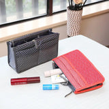 Makeup Organizer Bag Double Zipper Toiletry Storage