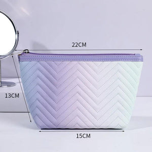Gradient Makeup Bag Stylish Toiletry Travel Cosmetic Organizer