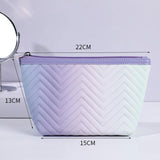 Gradient Makeup Bag Stylish Toiletry Travel Cosmetic Organizer