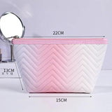 Gradient Makeup Bag Stylish Toiletry Travel Cosmetic Organizer