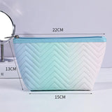 Gradient Makeup Bag Stylish Toiletry Travel Cosmetic Organizer