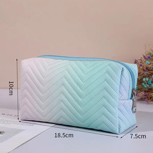 Gradient Makeup Bag Stylish Toiletry Travel Cosmetic Organizer