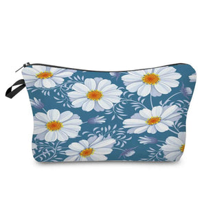 Floral Print Cosmetic Bag Makeup Organizer